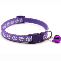 Cute Paw Design Cat Collar with Bell and Cat Belt - Adorable Accessory for