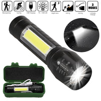 Mini LED Rechargeable Flashlight Light Camping COB Light Flashlight