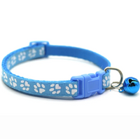 Cute Paw Design Cat Collar with Bell and Cat Belt - Adorable Accessory for