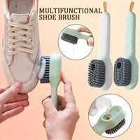Multi-functional Liquid Dispenser Shoe Brush with Soft Bristles, Plastic