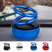 Solar Power Rotatable Car Aroma Air Freshener Perfume Color Blue
