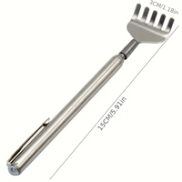 Retractable Back Scratcher Claw Anti-Itch Telescoping Tool with Metal Shaft