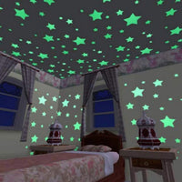 Radium 100 Pieces Stars Stickers Glow in Dark Toys Luminous Star Stickers