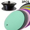 3pcs Multifunctional Silicone Insulation Mat, Thick Can Opener Gripper Mat