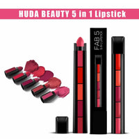 Huda Beauty 5in1 Matte Finish Lipstick - First Copy
