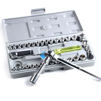 Aiwa 40 PC Socket Wrench and Tool Kit Set