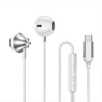 Hifi Wired In-Ear Headphones with Volume Control, USB Type C & 3.5mm