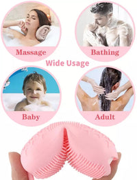 Silicone Bath Brush Bath Home Massage Shampoo Brush Silicone Round Baby Bath
