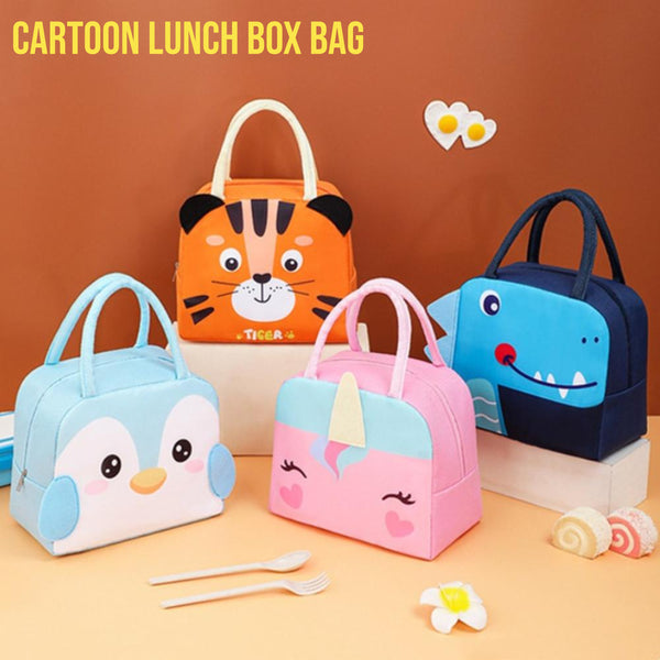 Cartoon Thermal Insulation Lunch Bags Oxford Fresh Cooler Pouch for Students