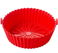 Air Fryer Tray Oven Baking Tray Fried Basket Mat AirFryer Silicone Pot Round