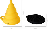 Heat Resistant Folding Silicone Funnel Foldable Funnel Silicone Collapsible