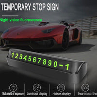Car Parking Notification Luminous Telephone Phone Number Plate Card Holder