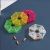 Circular 7-Day Pill Organizer Box Portable Weekly Medicine Holder
