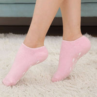 2pcs Silicone Feet Care Socks Moisturizing Gel Heel Thin Socks with Hole