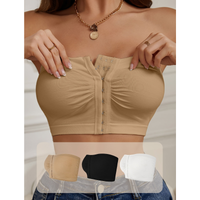 Women's Strapless Bralet Bra Bandeau Crop Top Bra Seamless Bras Top Push Up