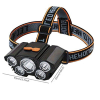 T21 5led with Built-in 18650 Battery USB Rechargeable Portable Flashlight