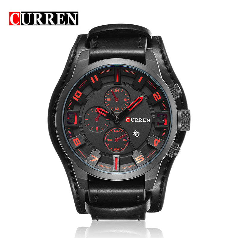 Curren 8225 Men's Luxury Leather Strap Date Wrist Watch