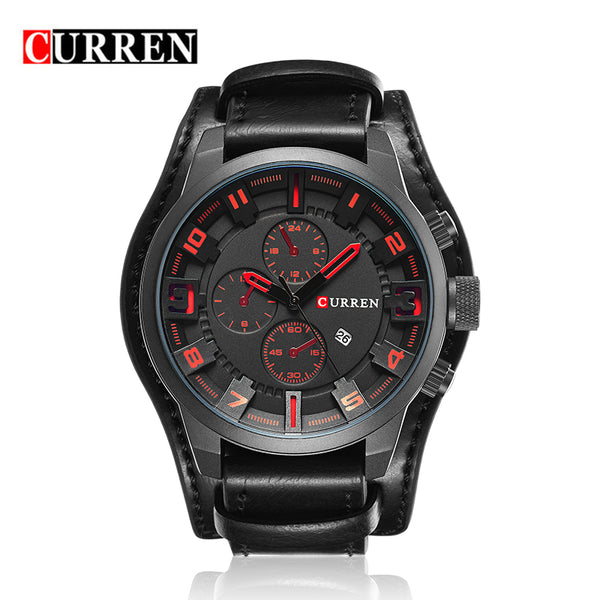 Curren 8225 Men's Luxury Leather Strap Date Wrist Watch