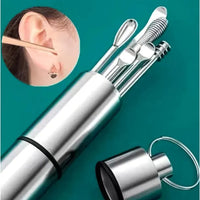 Ear Digging Spoon Set Spiral Ear Picking Cleaning 6 Piece Ear Set Stainless