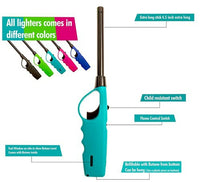 Gas and BBQ Lighter - Multi-Purpose Refillable Butane Lighter with Long Nozzle