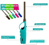 Gas and BBQ Lighter - Multi-Purpose Refillable Butane Lighter with Long Nozzle