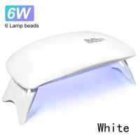 6w Mini Nail Dryer Machine Portable 6 LED UV Manicure Lamp Home Use Nail