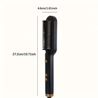 2-in-1 Electric Hair Styling Tool Hot Comb Straightener and Curler with
