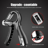 Hand Gripper, R-Shape Adjustable Countable Hand Grip Strength Exercise