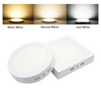 18w/12w LED Panel Light Surface (Round/Square) Ceiling Panel Light Day/yellow
