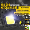 Mini Portable USB Rechargeable Flashlight Xpe COB 3 Modes LED Light Lamp