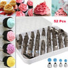 52 Pcs Icing Nozzle Piping Tips Set Cake Frosting Decorating Nozzles Sugar