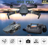 998 Pro Drone with 2.4" Screen & Dual Camera, 4k HD Foldable Rc Quadcopter