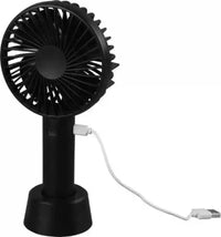 Mini Fan USB Rechargeable Strong Wind with Base & Handheld.