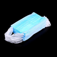 10pcs Disposable Face Mouth Masks Eer Loop Dustproof - Blue