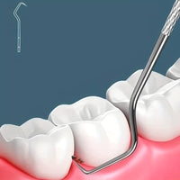 6 Pcs 1 Set Toothpick Set Metal Stainless Steel Oral Cleaning Tooth Flossing