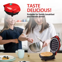 Mini Maker Waffle 4" Cooking Surface Non-Stick 350w