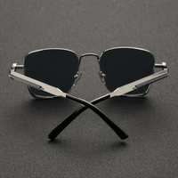 Retro Steampunk Silvery Square Metal Frame Trendy Glasses, Suitable for Both