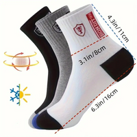 Pack of 5 Comfortable & Soft Men's Mid-Calf Socks, Trendy Casual and Sports