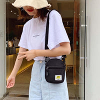 2025 Gnei Korean Fashion Simple Casual One Shoulder Crossbody Nylon Small Square