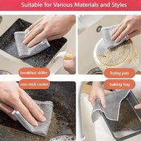 5pcs Non-Scratch Wire Dishcloth, Multipurpose Wire Dishwashing Rags for Wet