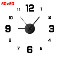 Creative Frameless DIY Wall Clock Wall Decal Home Silent Clock Living Room