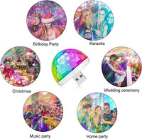 Stage Dj RGB Strobe Magic Ball Mini Disco Light USB Car Atmosphere Lamp