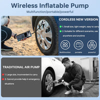 Portable Tire Inflator 150psi | Digital Display, LED Lighting, Triple Speed