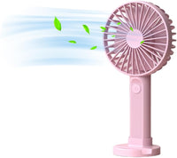 Mini Fan USB Rechargeable Strong Wind with Base & Handheld.