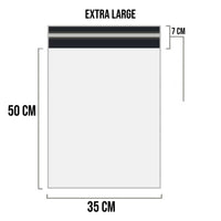 White Shipping Bag Recycled Poly Mailer Flyers Upto 500 Bags [35cm X 50cm +
