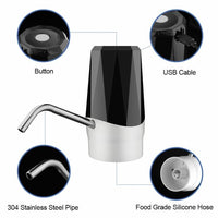 Water Bottle Pump USB Charging Automatic Drinking Water Pump Portable