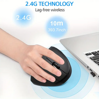 Wireless Mouse Vertical Gaming Mouse USB Computer Mice Ergonomic Desktop