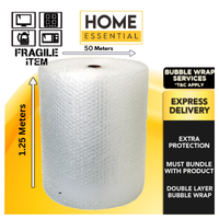 Bubble 50 & 10m Wrap Roll 1.2m 4 Feet X 42m = 50m Height 50m Long / Buble
