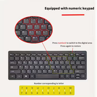 K-1000 Mini Keyboard 78-Key Mini Keyboard USB Powered Wired Keyboard