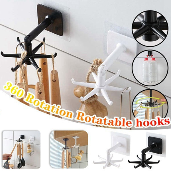 Universal 360 Degrees Rotating Hook Kitchen Accessories Storage Organizer